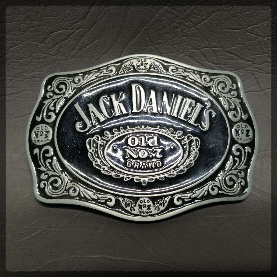 Original Jack Daniels Old No7 Metal and Black Belt Buckle!!!