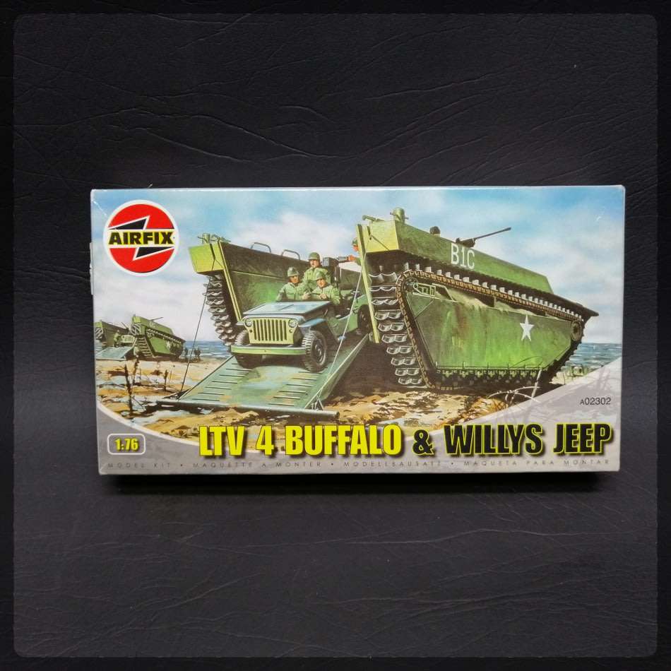Original Boxed Airfix 1:76 LTV 4 Buffalo and Willys Jeep (Complete)