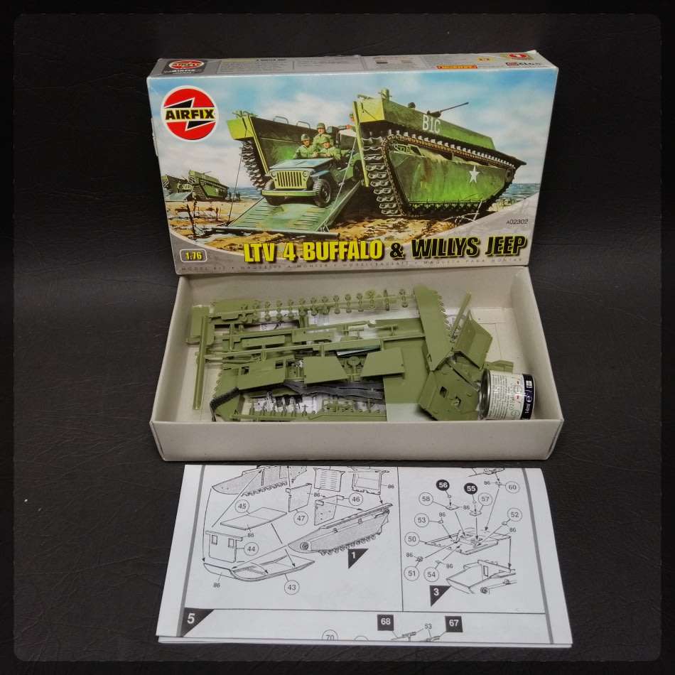 Original Boxed Airfix 1:76 LTV 4 Buffalo and Willys Jeep (Complete)