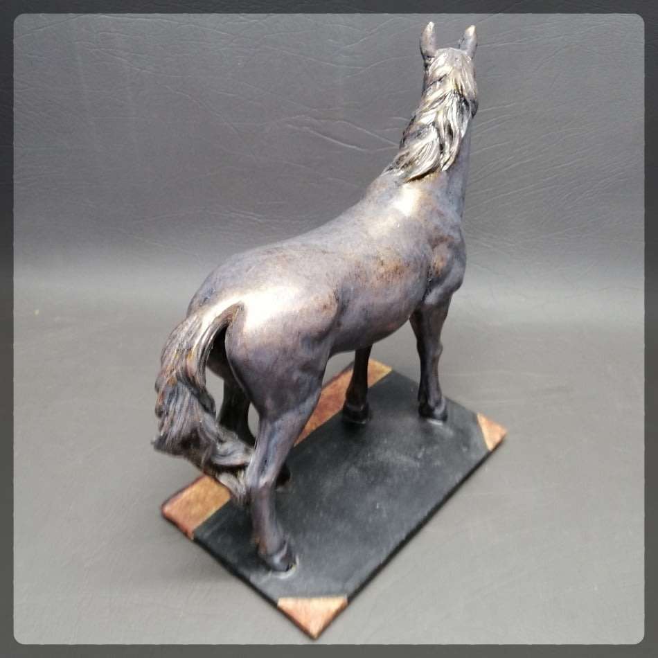 Detailed Applied Bronze Composite Equestrian Themed Statue!!! (250mm x 250mm)