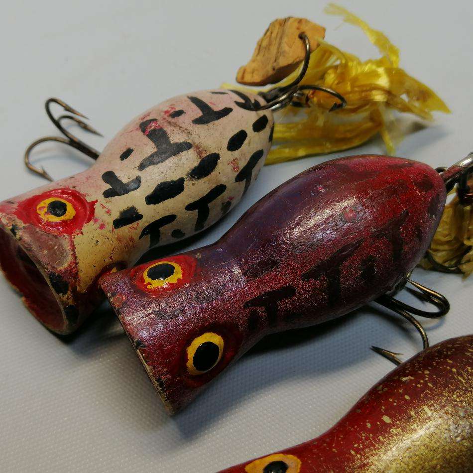 Antique Wood Hand Painted Fishing Lure Collection!!!