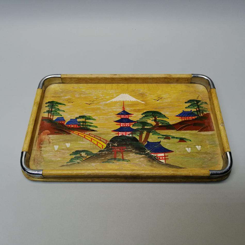 Original 1950's Vintage Hand Painted Japanese Tea Serving Tray!!!