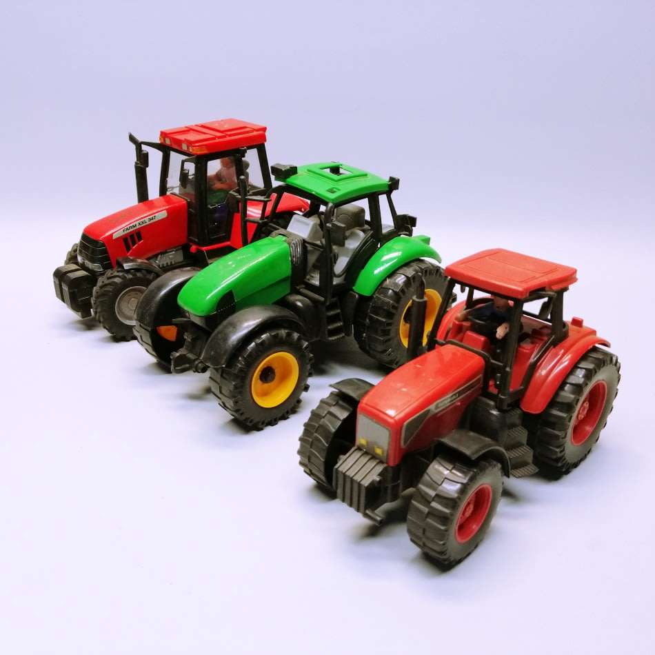 THREE Highly Detailed Hard Plastic Friction Toy Tractors!!! (Bid for all Three)