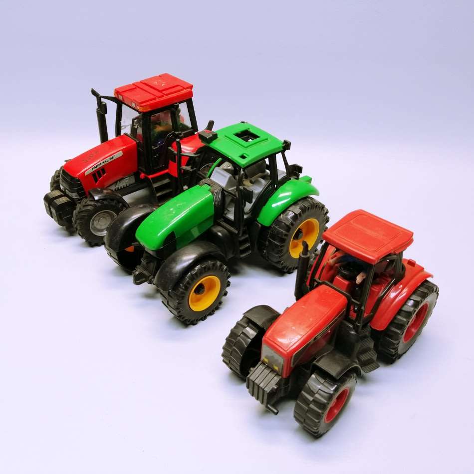 THREE Highly Detailed Hard Plastic Friction Toy Tractors!!! (Bid for all Three)