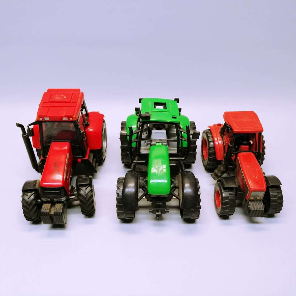 THREE Highly Detailed Hard Plastic Friction Toy Tractors!!! (Bid for all Three)