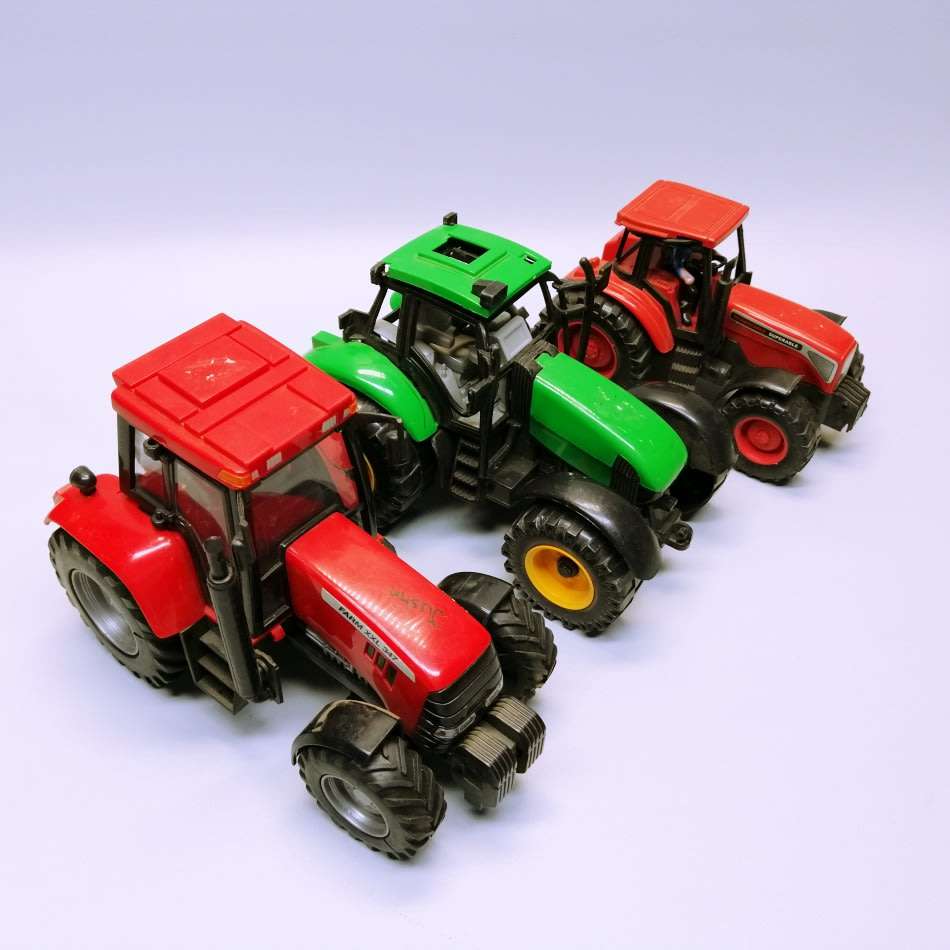 THREE Highly Detailed Hard Plastic Friction Toy Tractors!!! (Bid for all Three)