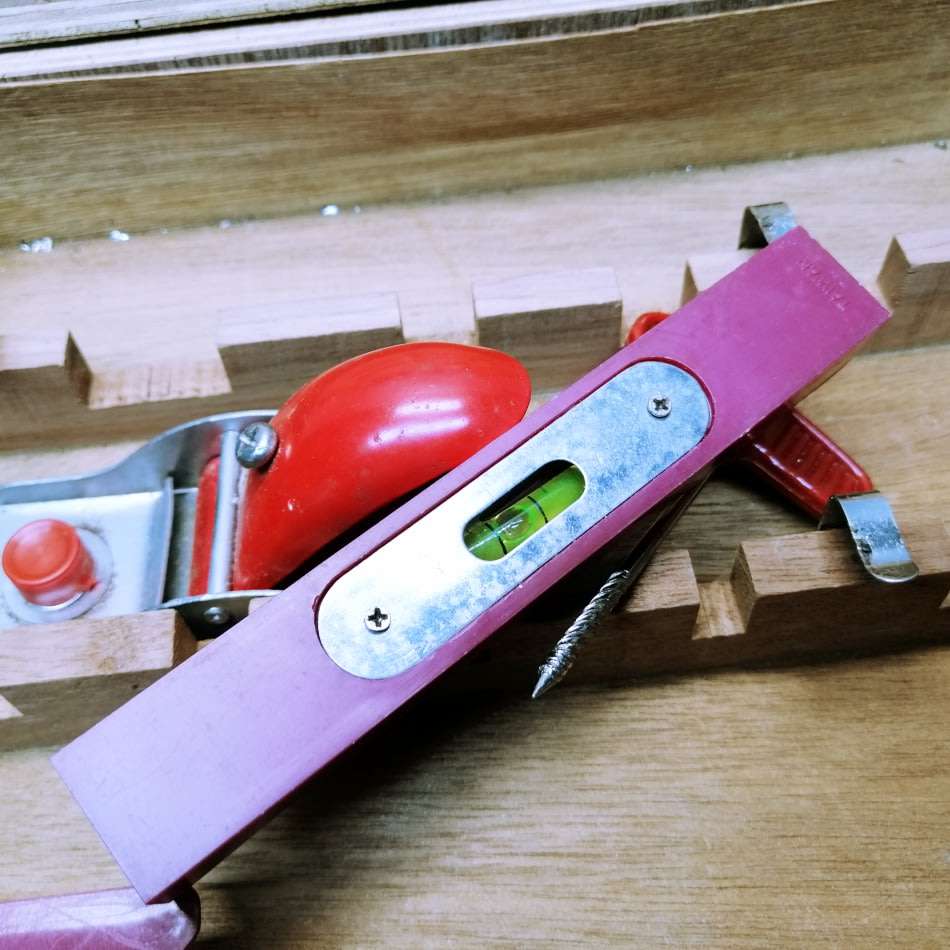 RARE!!! Original Vintage Metal Wood and Hard Plastic Kids Wood Tool Box!!!