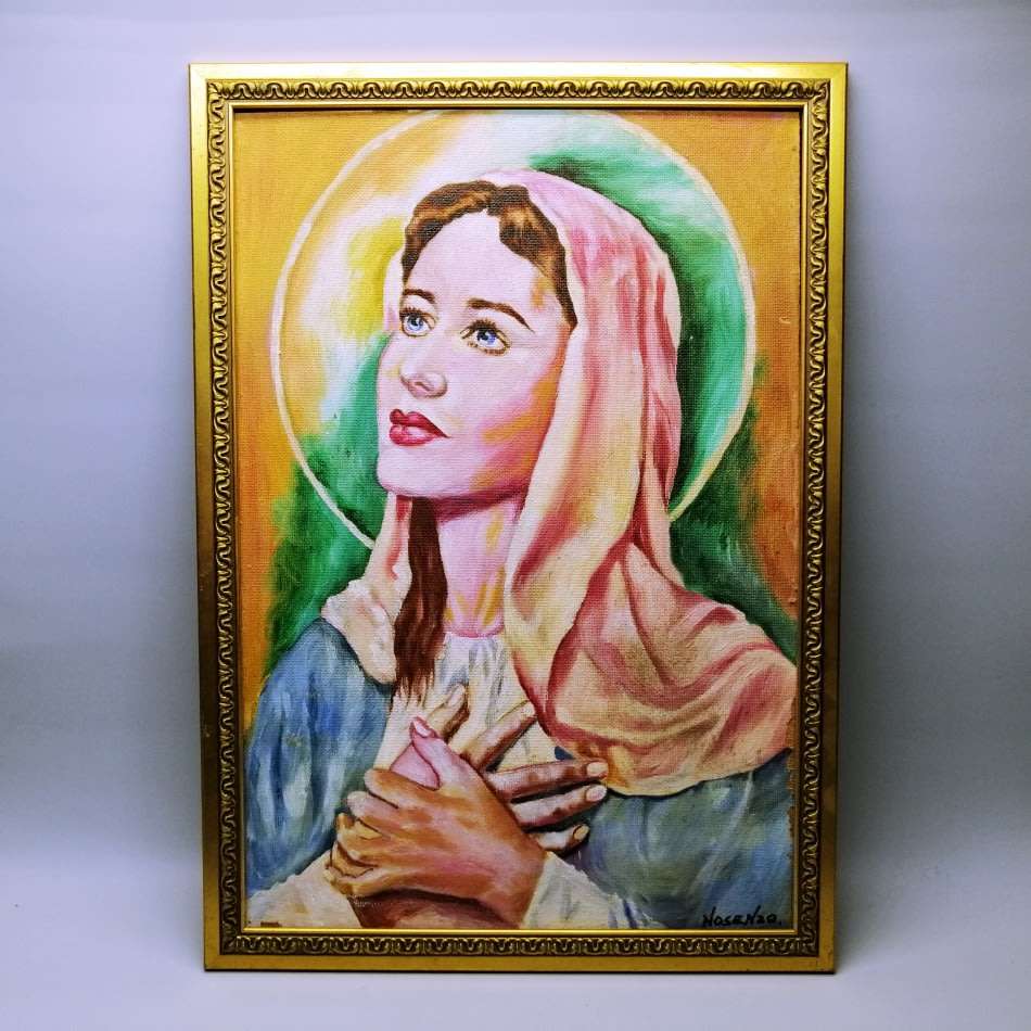 LARGE Framed Original Oil on Board Painting Signed Nosenza!!! (700mm x 460mm)