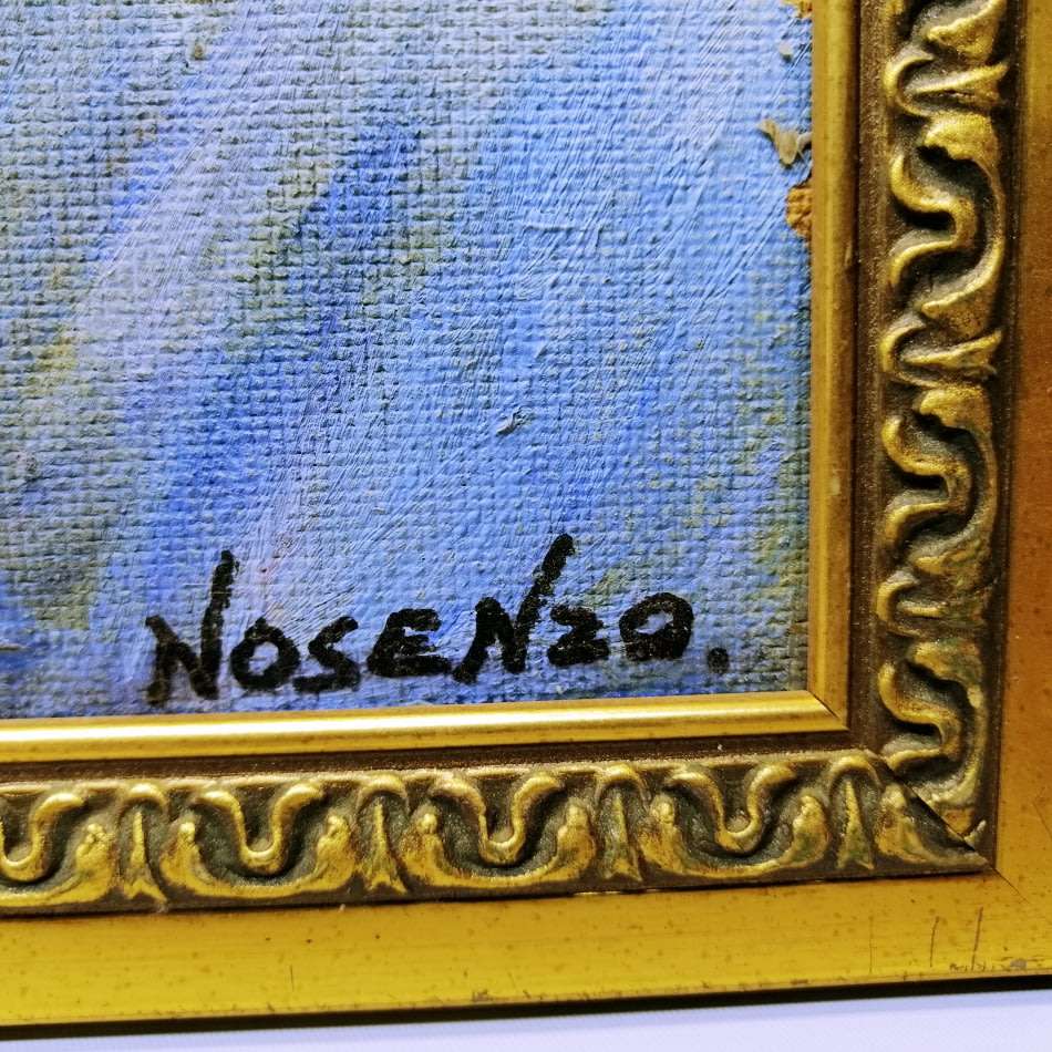 LARGE Framed Original Oil on Board Painting Signed Nosenza!!! (700mm x 460mm)