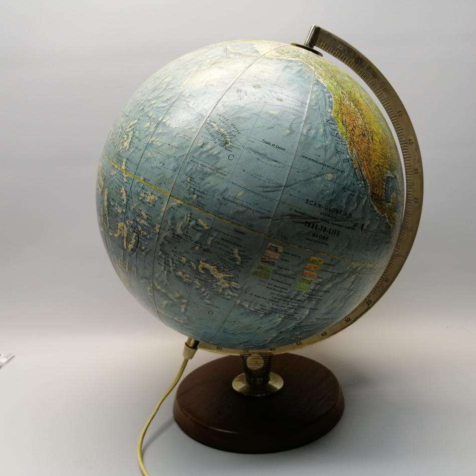 RARE!!! Large Swedish Made World Globe and Lamp!!! (Working!!!)