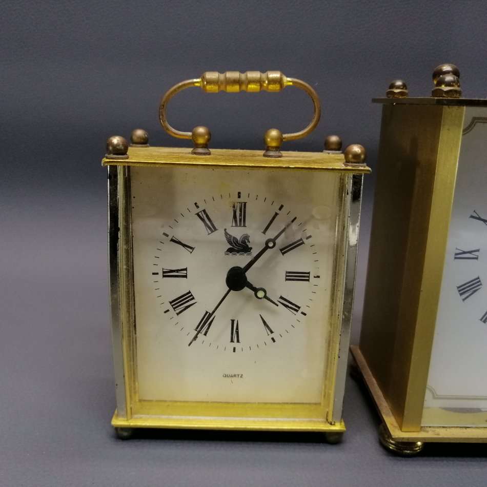 Three Original Brass Metal Carriage Clock (Working, Bid for Three)