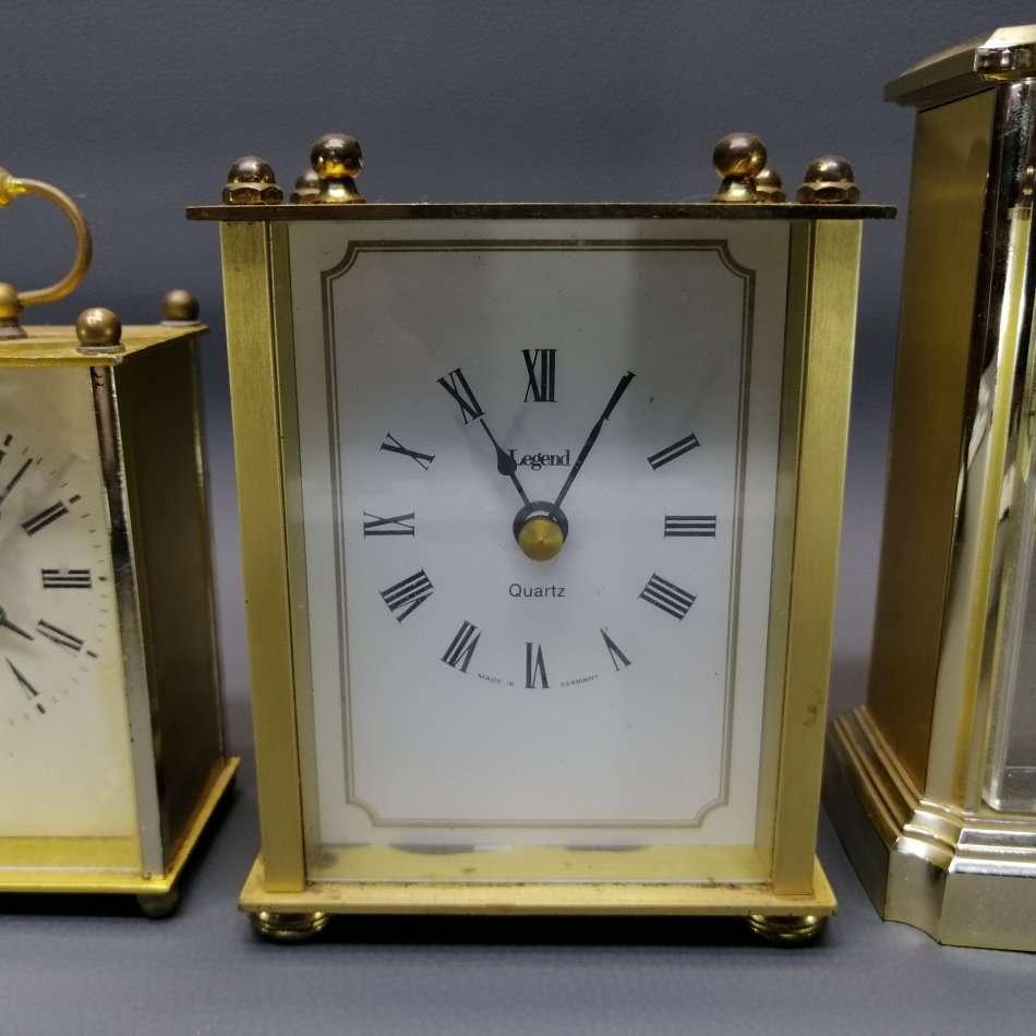Three Original Brass Metal Carriage Clock (Working, Bid for Three)