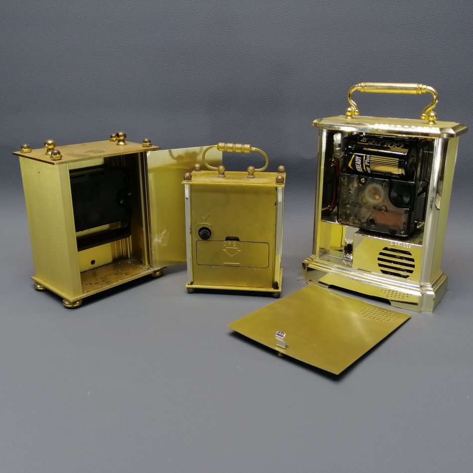 Three Original Brass Metal Carriage Clock (Working, Bid for Three)