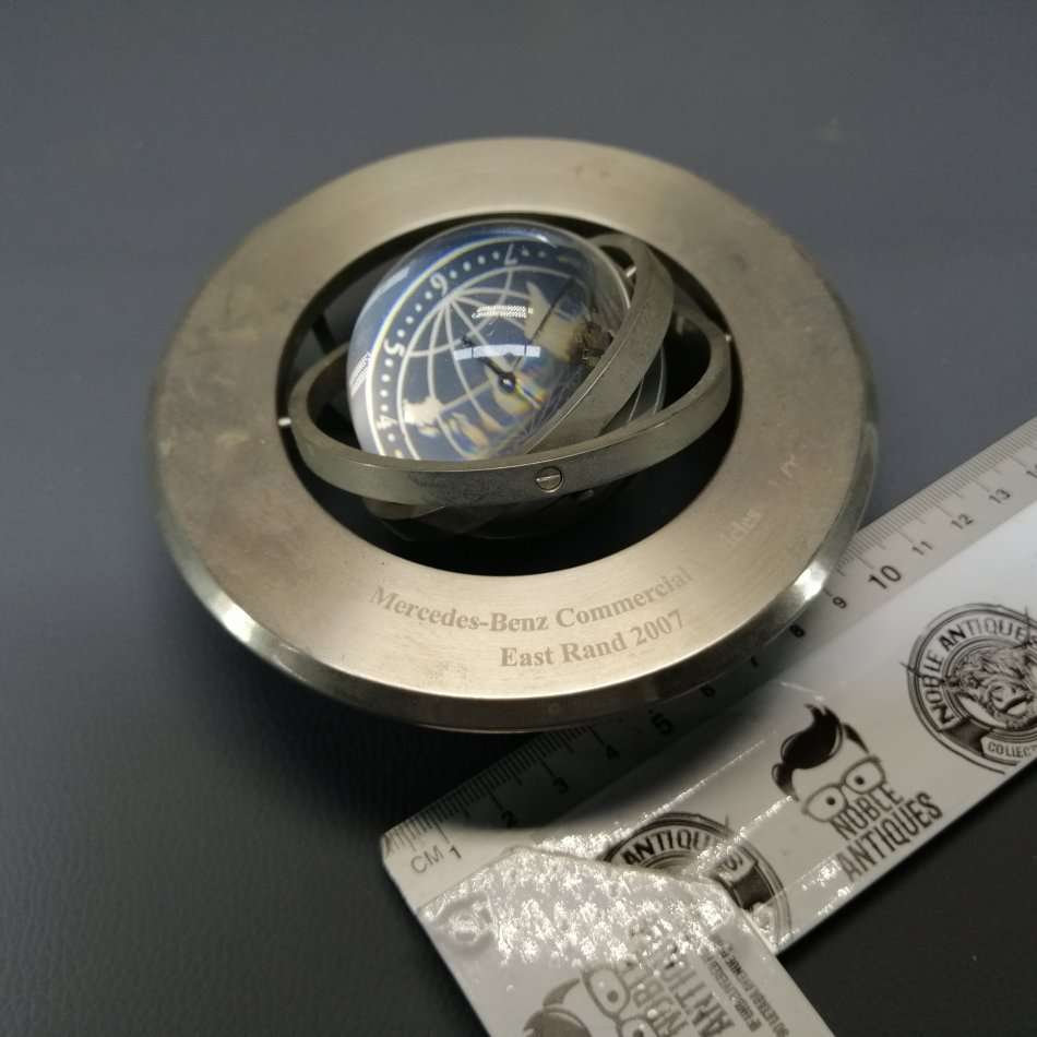Original Mercedes Benz Promo Table Globe Clock!!!