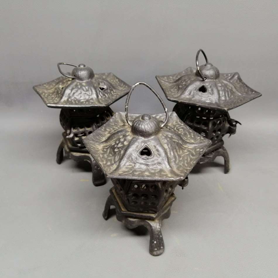 Three Original Cast Iron Oriental Lanterns!!! Bid per Item