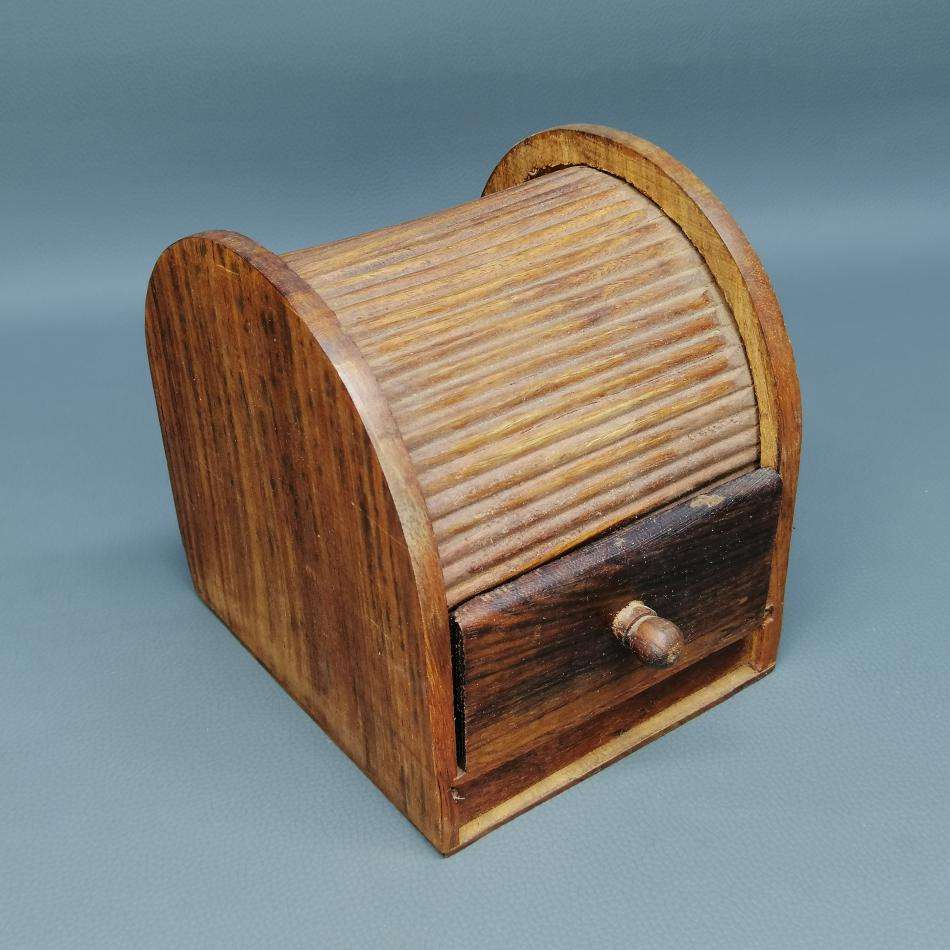 RARE!! Vintage Roller Door and Drawer Jewelry Box with Sound Box When Opened!!!