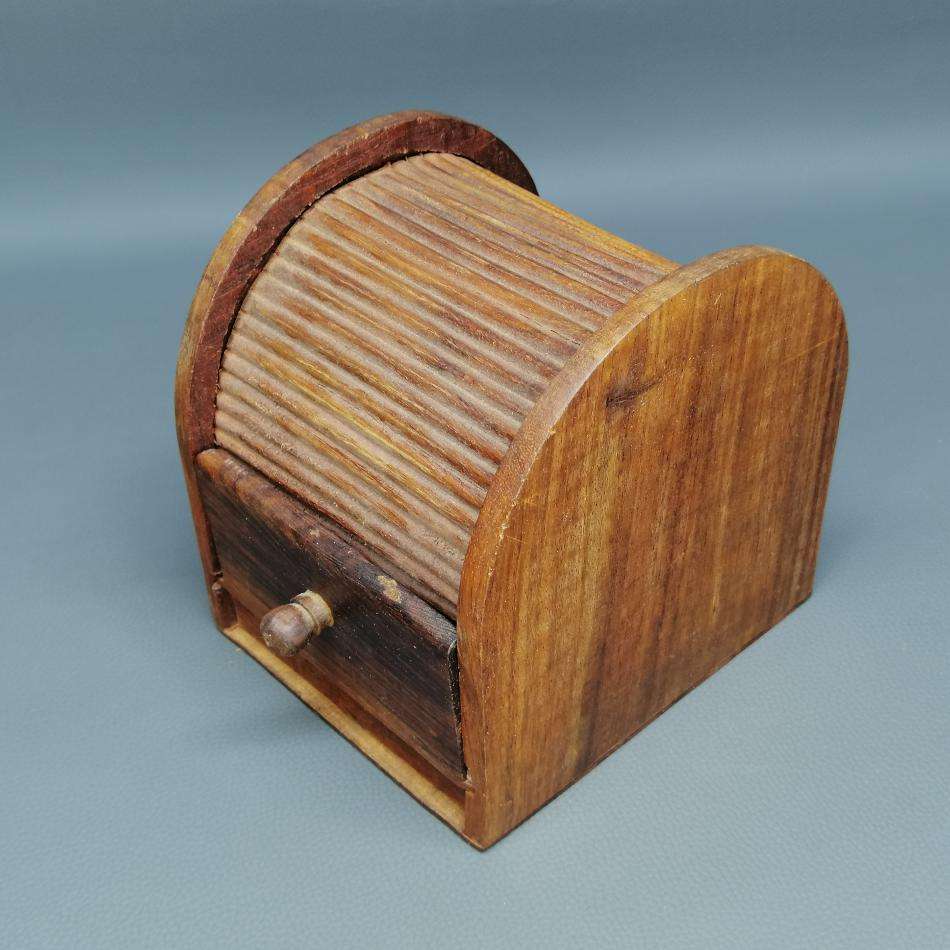 RARE!! Vintage Roller Door and Drawer Jewelry Box with Sound Box When Opened!!!