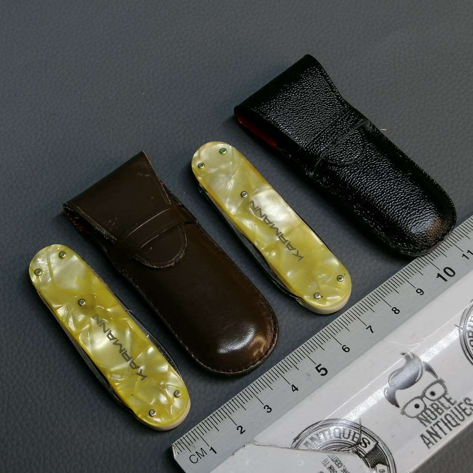 Two Original German Pocket Knives With Original Pockets!!! Bid per Knife to Take Both!!!