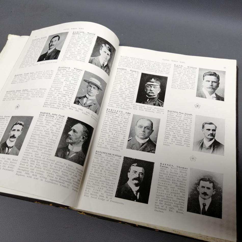 1906 Antique Book - The Natal Who's Who