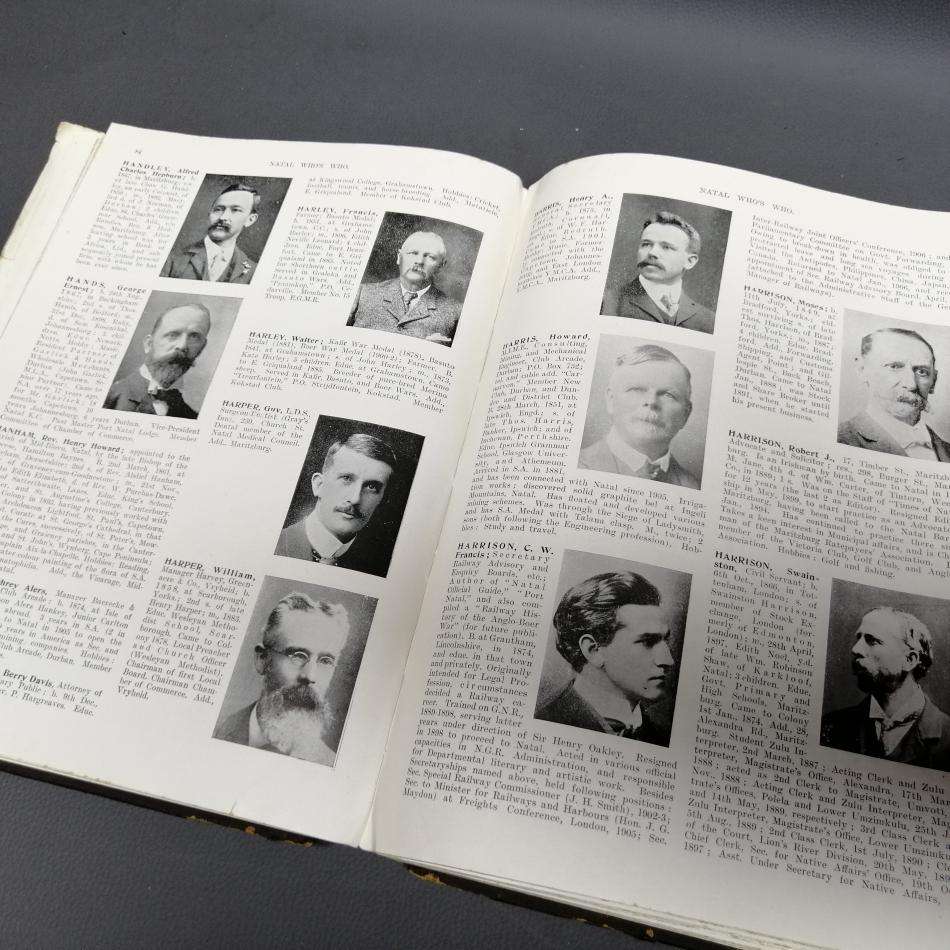 1906 Antique Book - The Natal Who's Who