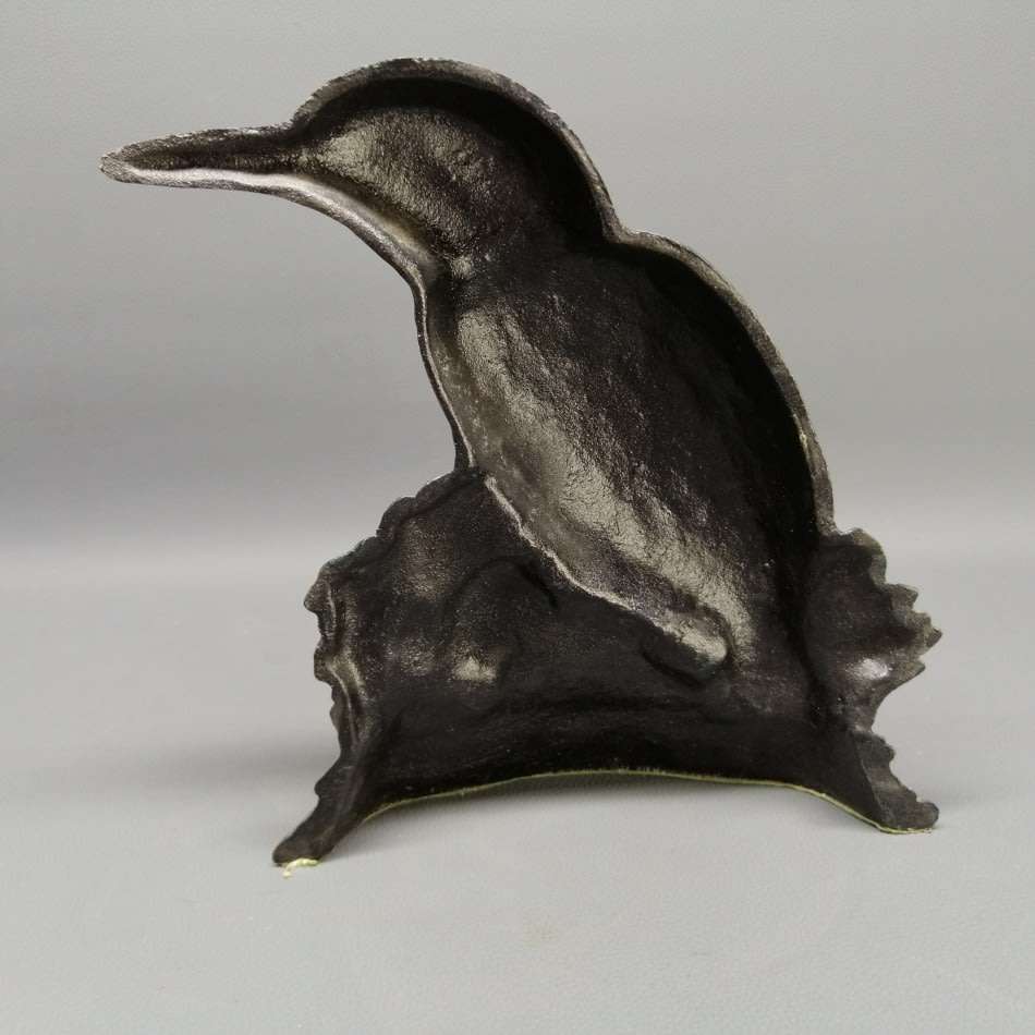 Large Cast Iron King Fisher Door Stop!!!