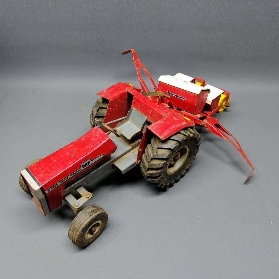 LARGE Original Vintage Massey Ferguson 290 Tractor and Plow!!!