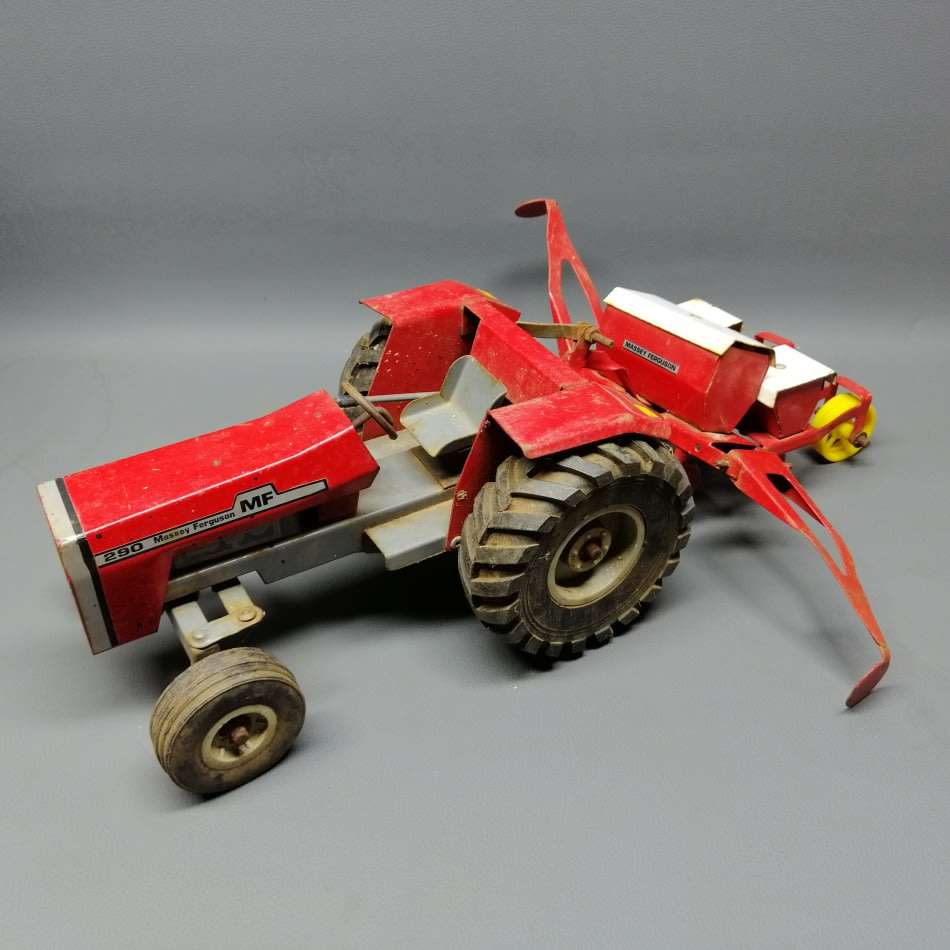 LARGE Original Vintage Massey Ferguson 290 Tractor and Plow!!!