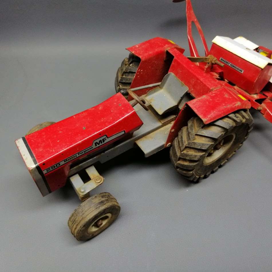 LARGE Original Vintage Massey Ferguson 290 Tractor and Plow!!!