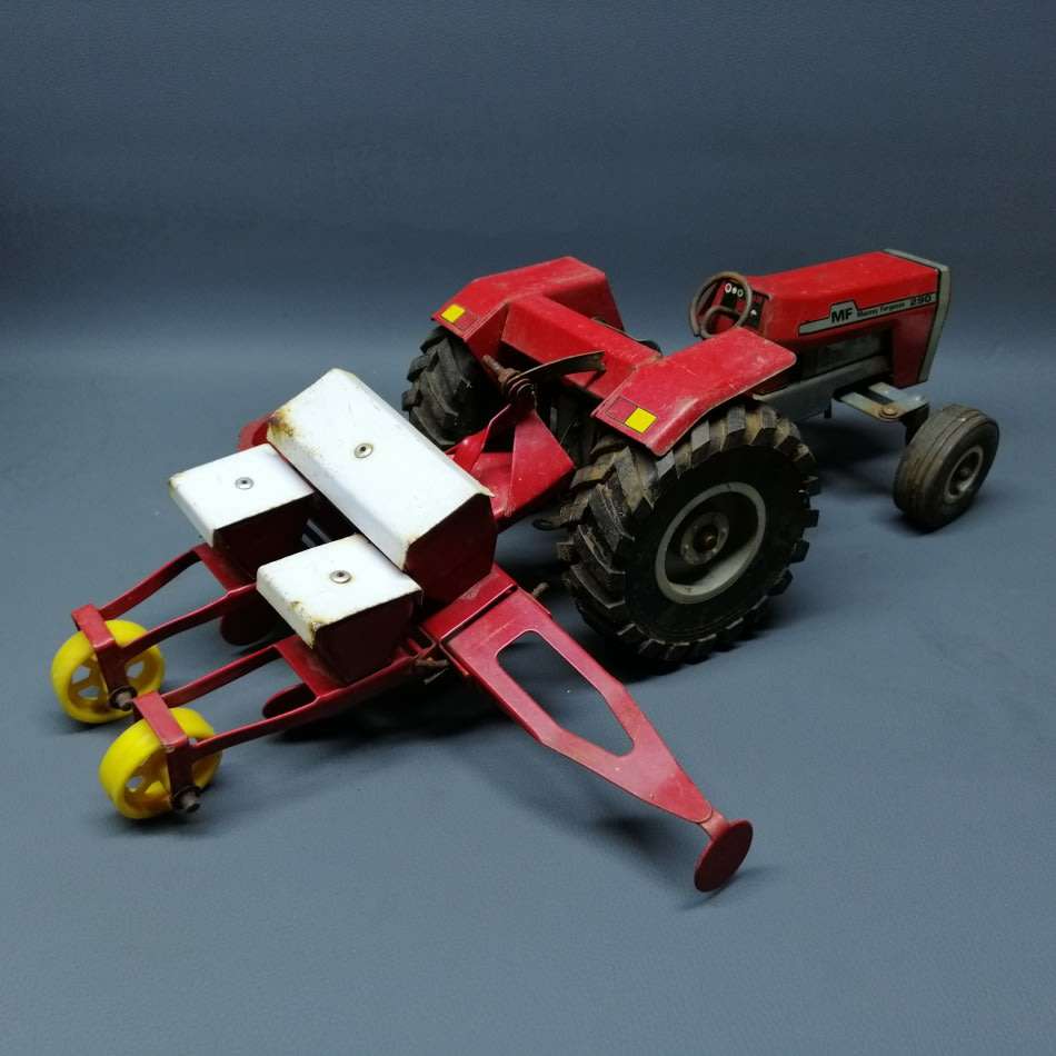 LARGE Original Vintage Massey Ferguson 290 Tractor and Plow!!!