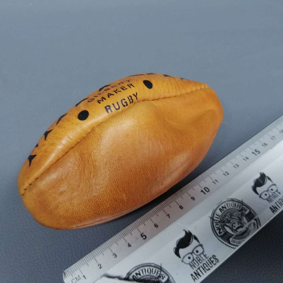 RARE!!! Genuine Leather Gilbert Match Mini Rugby Ball!!!