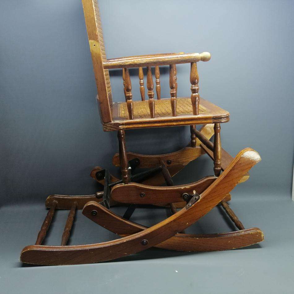 RARE!!! Antique Adjustable Kiddies Rocking Chair - Transforms into Upright Sitting Chair!!!