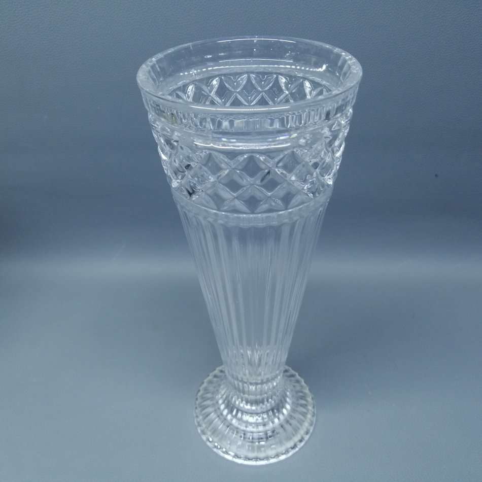 Exquisite!!! LARGE Vintage Crystal Tall Flower Vase!!!
