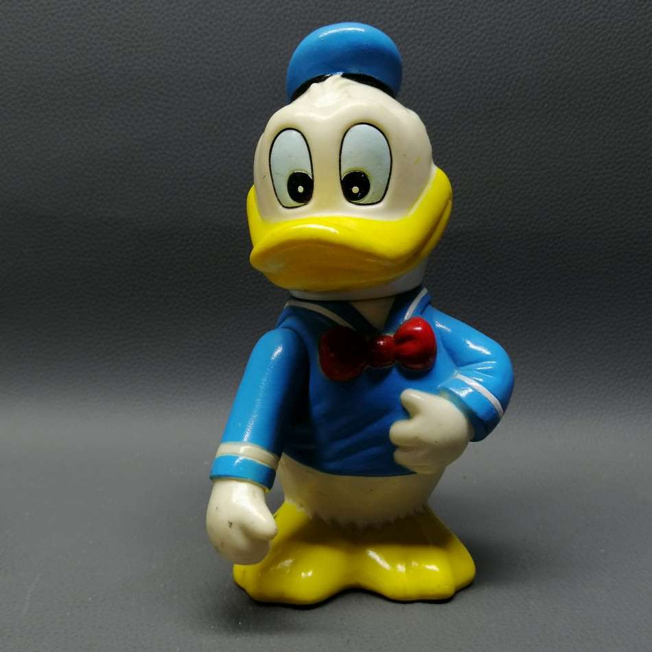 Highly Collectible Vintage Rubber Disney Donald Dick Savings Bank!!!
