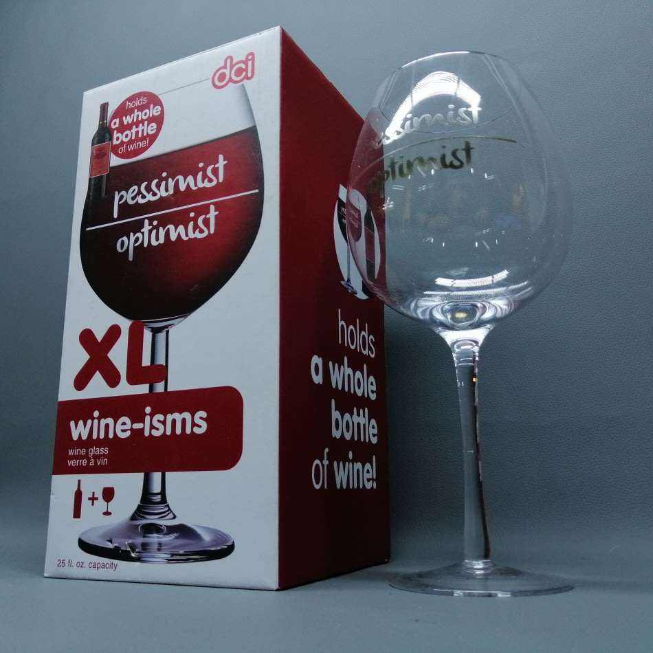 Original Boxed 1 Bottle Wine Glass!!!