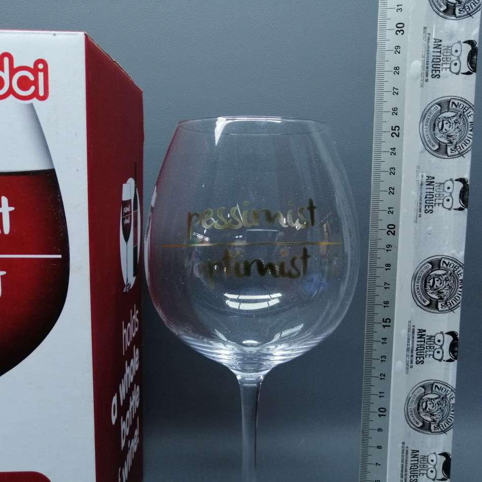 Original Boxed 1 Bottle Wine Glass!!!