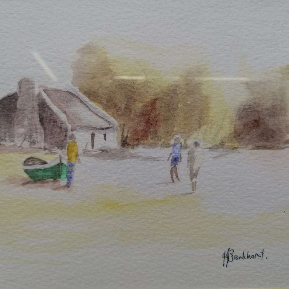 Fantastic!!! Original Signed and Framed JJ Bronkhorst Watercolor Landscape!!!