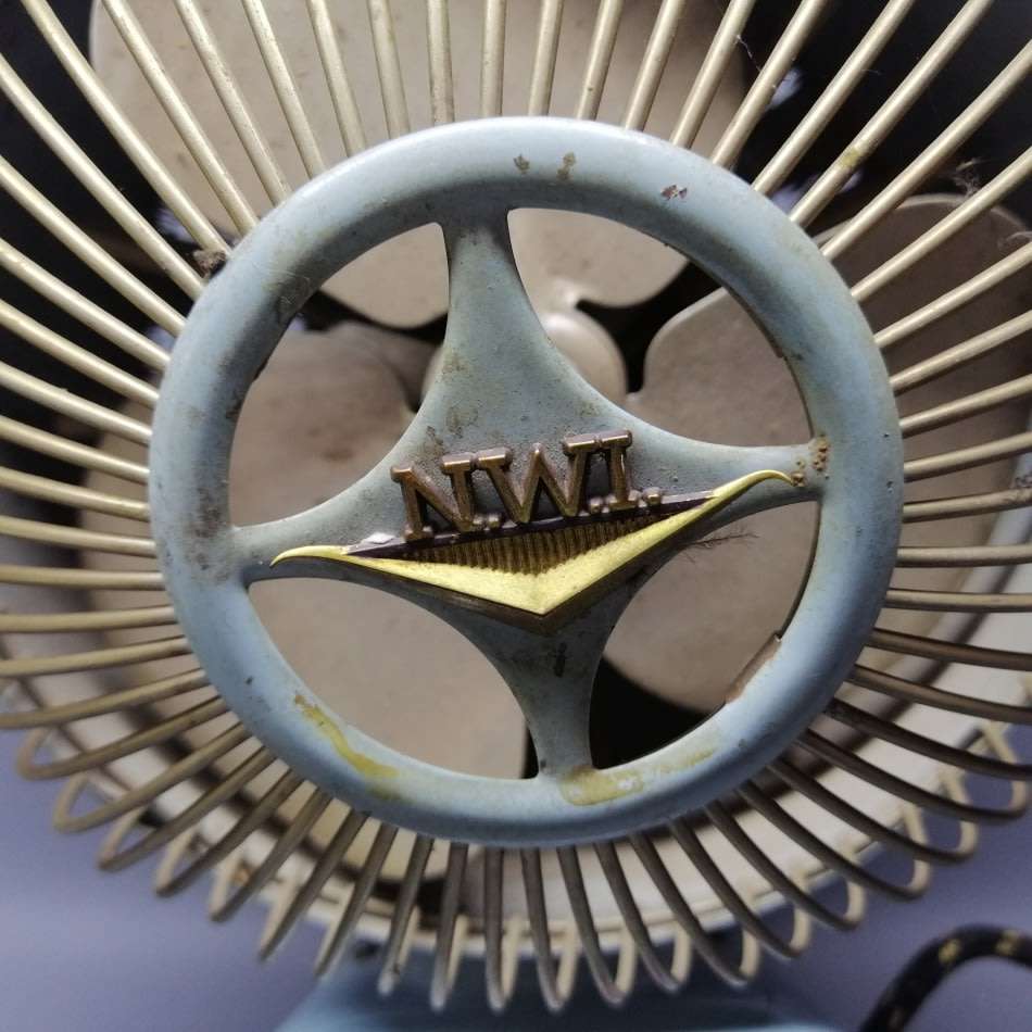 SUPER COOL!!! Original WORKING 1950's NWL Adjustable Head Table Fan and Heater Combo!!!