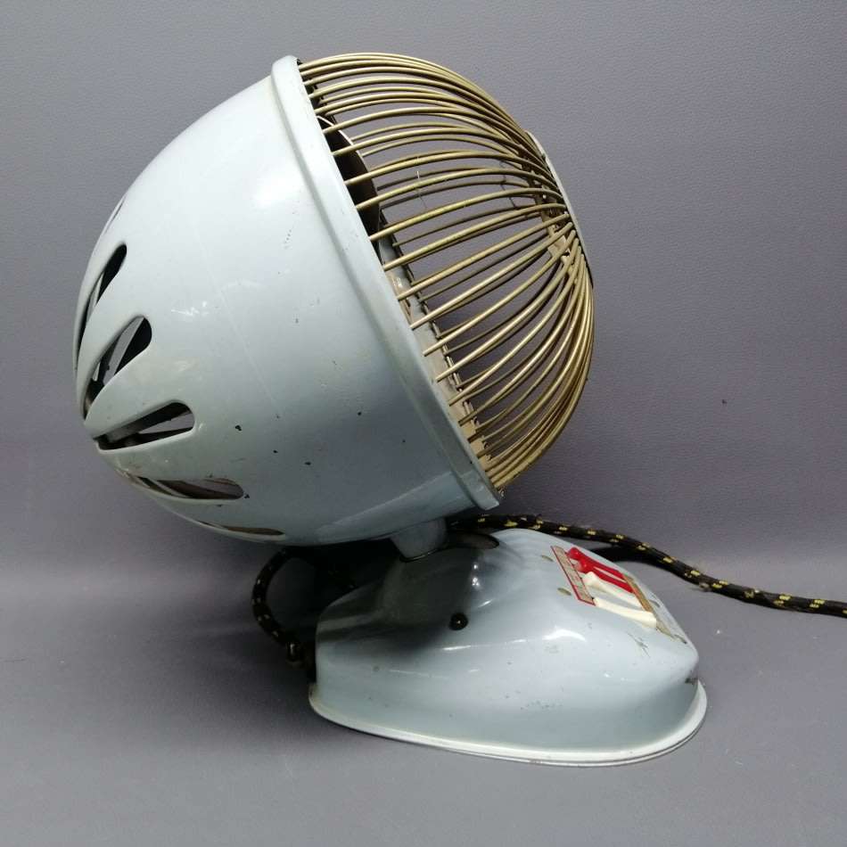 SUPER COOL!!! Original WORKING 1950's NWL Adjustable Head Table Fan and Heater Combo!!!