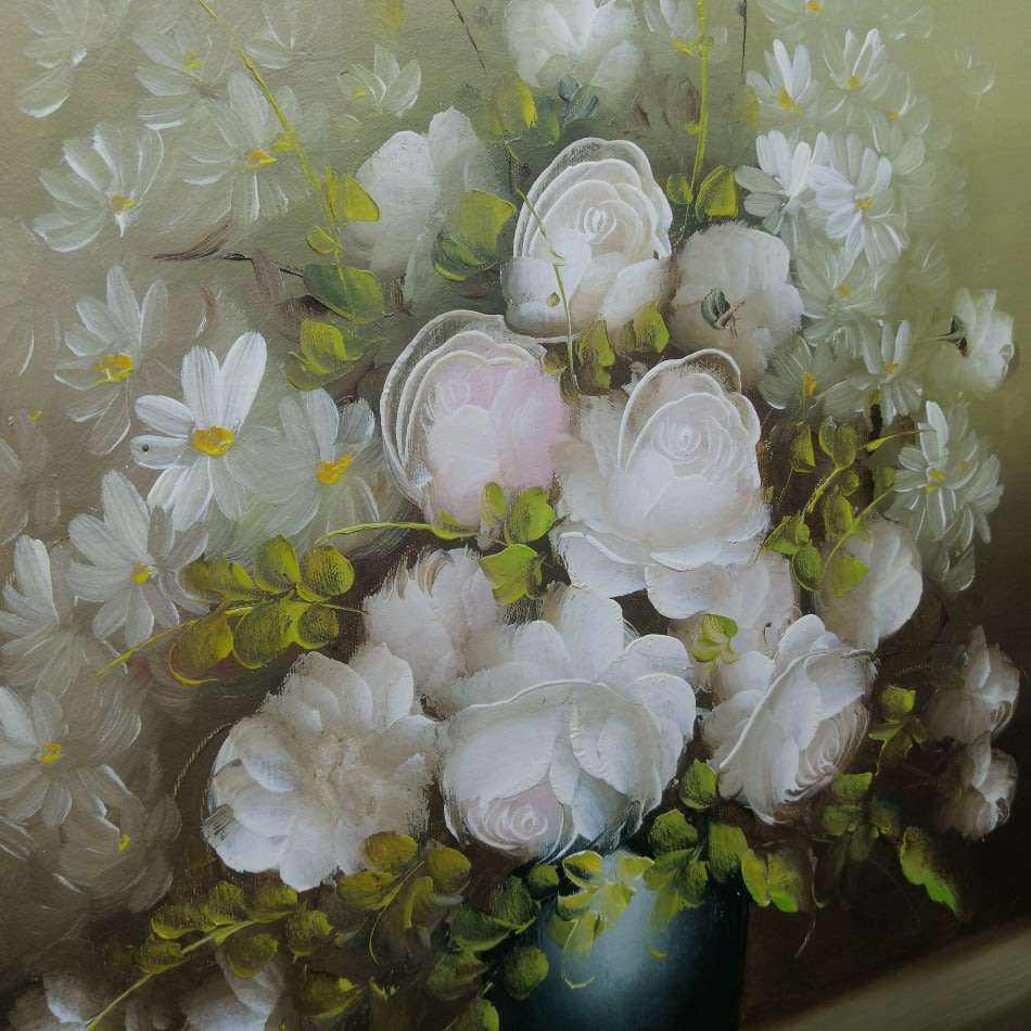 Fantastic!!!! LARGE Original Framed Oil on Board Botanical Still Life!! 800mm x 600mm