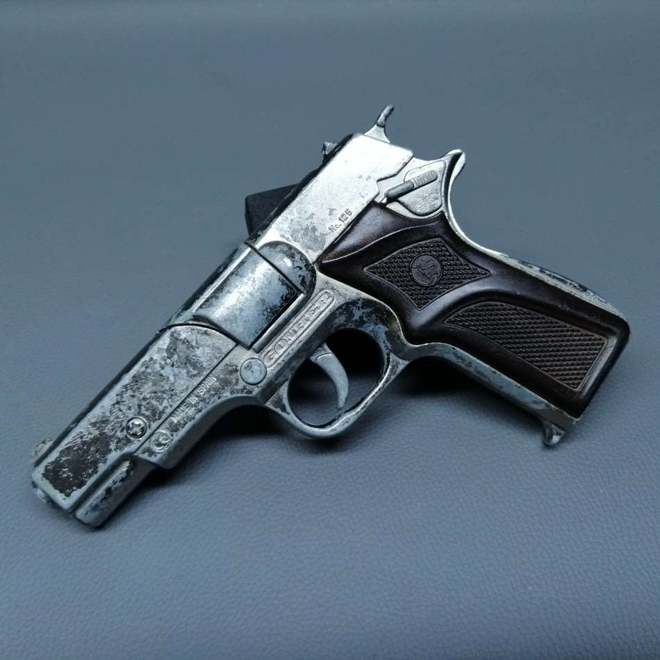 Original Vintage Spanish Die Cast Metal Cap Gun!!!