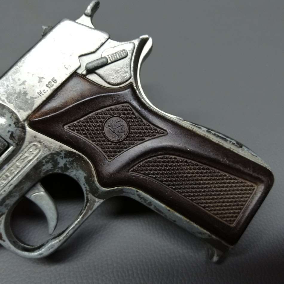Original Vintage Spanish Die Cast Metal Cap Gun!!!