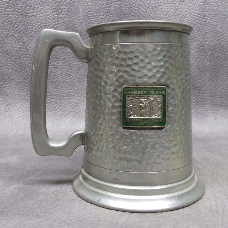 Original Hammered Seranco Pewter Beer Tankard - Chamber of Mines