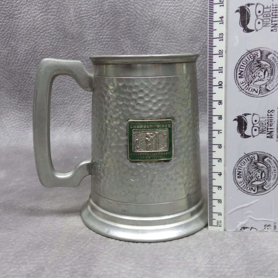 Original Hammered Seranco Pewter Beer Tankard - Chamber of Mines