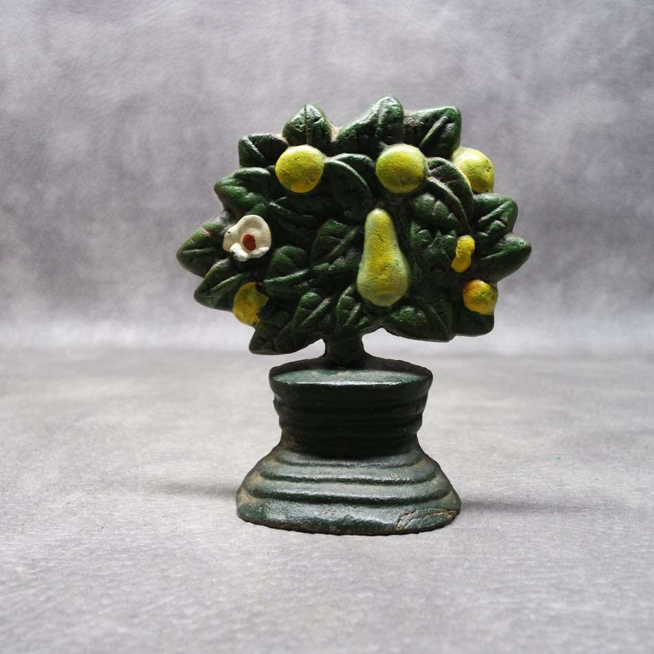 Hand Painted Cast Iron Pear Tree Door Stop!!!