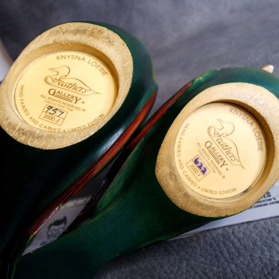 Large Original Limited Edition Numbered Feathers Gallery Male and Female Knysna Loerie!!!