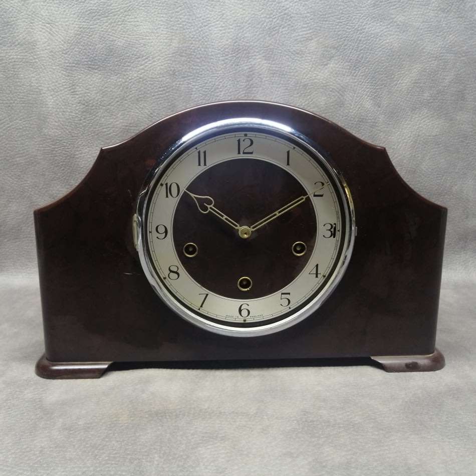 Fantastic!!! Large Original 1930's Smiths Enfield Footed Bakelite Clock - No Key