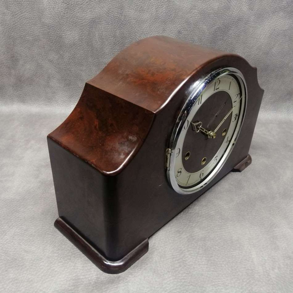 Fantastic!!! Large Original 1930's Smiths Enfield Footed Bakelite Clock - No Key