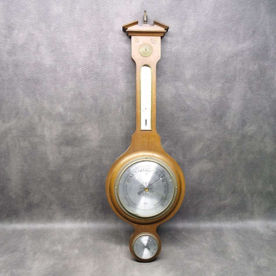 LARGE Barigo West German Barometer Thermometer on Wood Combination!!!