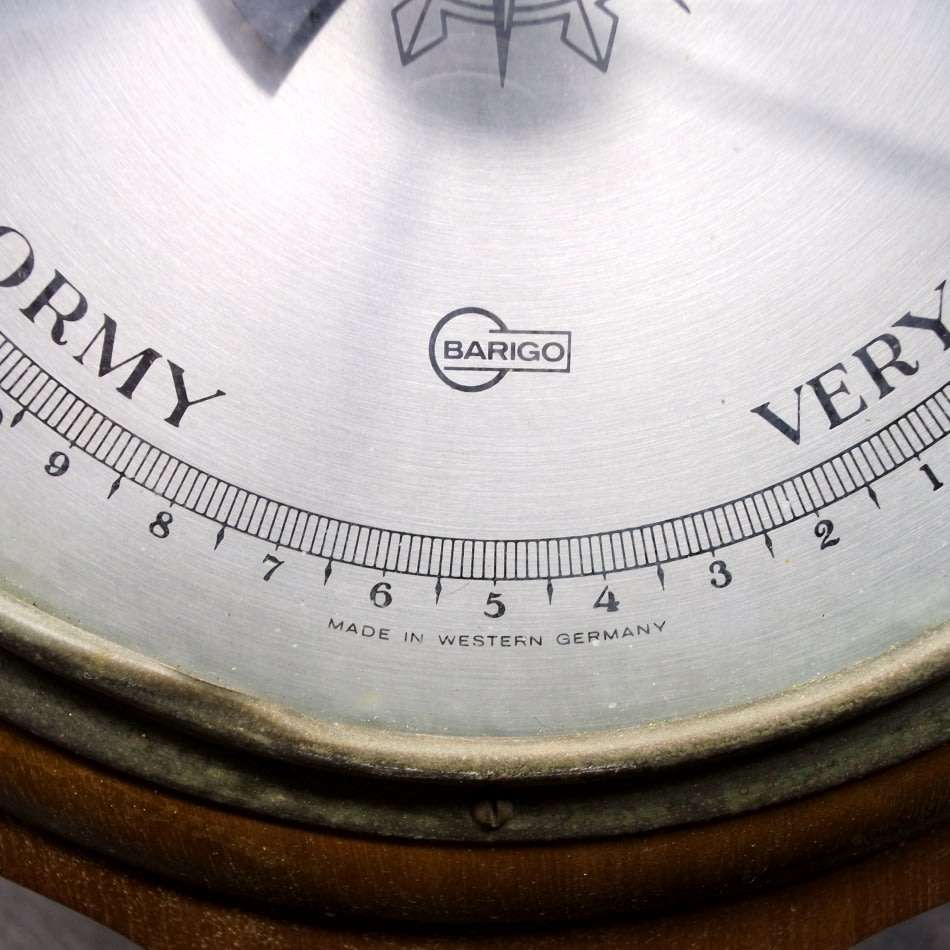 LARGE Barigo West German Barometer Thermometer on Wood Combination!!!