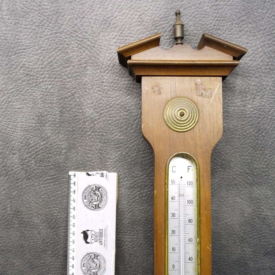 LARGE Barigo West German Barometer Thermometer on Wood Combination!!!